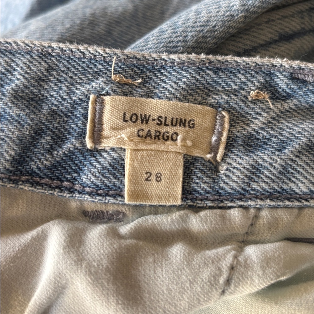 Madewell Low Slung Straight Cargo Jeans in Coleman Wash Size 28 - Picture 7 of 9
